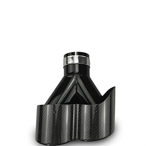 Auspuffrohr Schalldämpfer Car Carbon Fiber TipDouble Exit Universal-Edelstahl-Auspuffdüse (Size : Right ID63mm OD101)