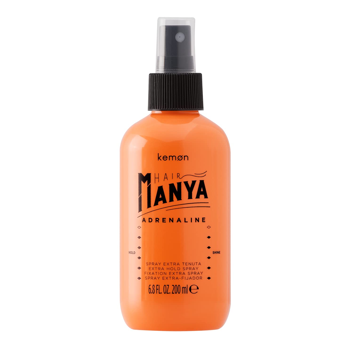 Kemon Hair Manya Adrenaline - Haar-Spray für extra starken Halt, professionelles Styling-Produkt in Salon-Qualität, 200 ml