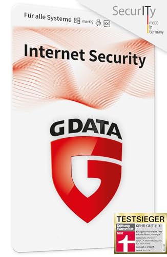 G DATA Internet Security 2022 | 3 Geräte - 1 Jahr | Antivirus Programm mit Kindersicherung | PC, Mac, Android, iOS | Aktivierungskarte | zukünftige Updates inklusive