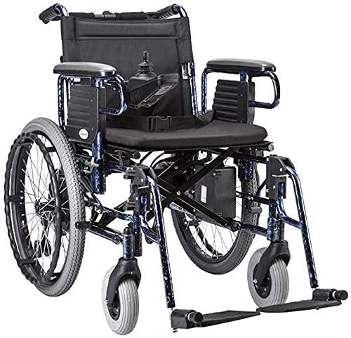 Rollstühle klappbarer leichter intelligenter elektrischer Rollstuhl faltbare Aluminiumlegierung abnehmbare Fußstütze und Blei-Säure-Batterien Mobilitätsroller