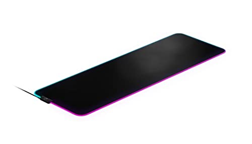 SteelSeries QcK Prism Cloth XL - Gaming Mauspad – 2 Zonen RGB-Beleuchtung – Größe XL (900mm x 300mm x 2mm)