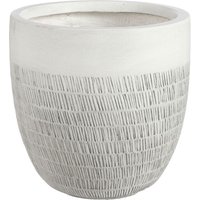 mica® decorations Topf »Mica Country Outdoor Pottery«, Breite: 31 cm, weiß, Metall - weiss
