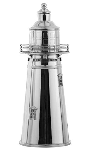 Authentic Models - Cocktailshaker, Shaker - Lighthouse C. Shaker - Messing versilbert - Leuchtturm