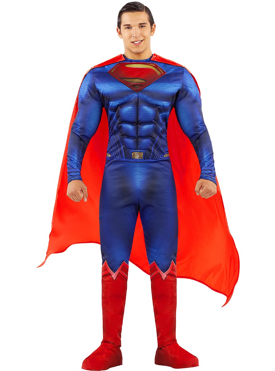 Funidelia | Superman Kostüm - Die Liga der Gerechten für Herren Superhelden, DC Comics, Justice League - Kostüme für Erwachsene & Verkleidung für Partys, Karneval & Halloween - Größe S - Blau