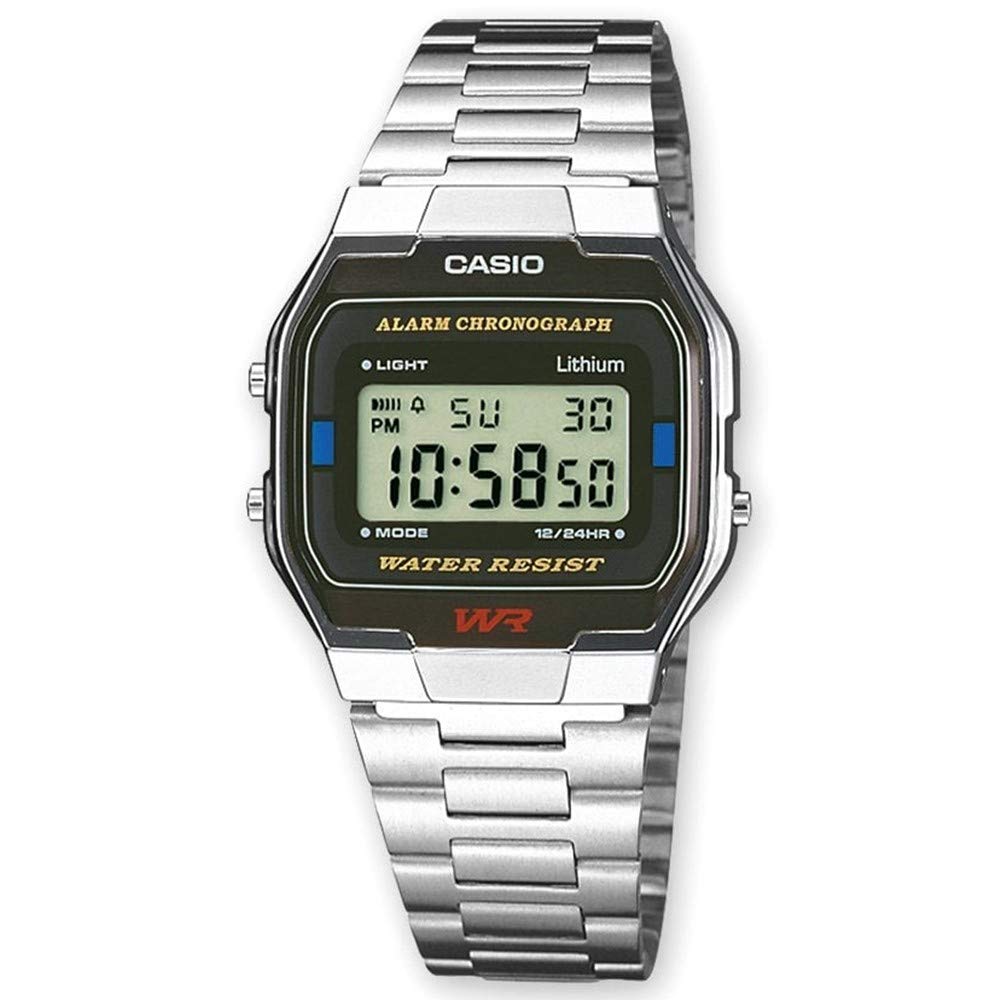 Casio Chronograph Armbanduhr A163WA-1QES (L x B x H) 36.8 x 33 x 9.1 mm Silber Gehäusematerial=Edelstahl Material (Armb