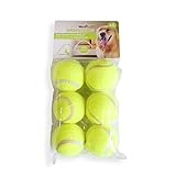 pet prime Hunde-Tennisbälle, 5,1 cm x 6 Stück, automatischer Ballwerfer, Tennisball, geeignet für kleine Hunde, Ballwerfer