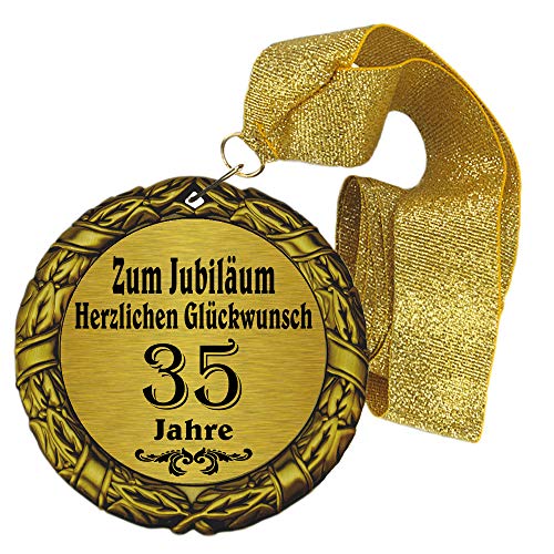 Larius Group Medaille Orden zum Jubiläum 35 Jahre Auszeichnung Ehrenorden zum Geburtstag Geschenk Jubilar Persönlichen Orden Wunschtext (mit Schachtel)