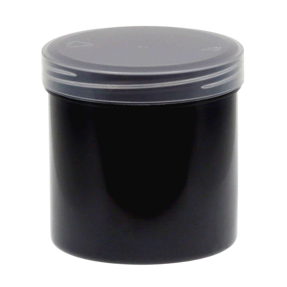 125ml Probendosen Schraubdeckeldosen Schraubdosen Cremedosen, Anzahl:100 Stück, Farbe:DoDe schwarz/transparent