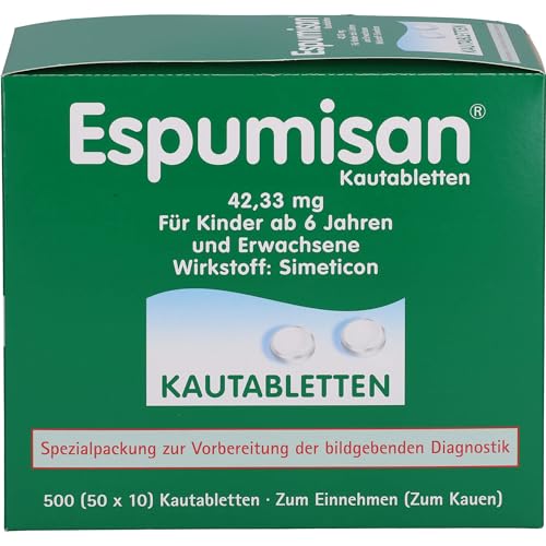 ESPUMISAN Kautabletten f.bildgebende Diagnostik 500 St Kautabletten