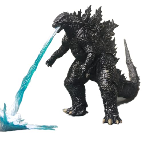 WANSHI Godzilla King of The Monsters Spielzeug, 18 cm Anime Action Kong gegen Godzilla Figuren Spielzeug 2021 mit Jet-Effekt für Kinder (Black)