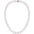 Leslii Damenkette Perlen-Collier Muschelkern-Perlen echte Muschelkern-Kette Kurze Halskette weiße Perlenkette 44cm Weiß