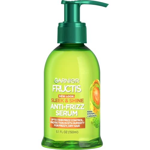 Garnier Fructis Leave-In Anti-Frizz Serum for for fizzy, dry and unmanageable hair, Sleek & Shine, 5.1 fl oz (... by Trifing