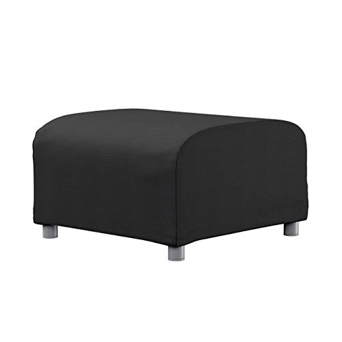 Dekoria Klippan Hockerbezug Sofahusse passend für IKEA Modell Klippan schwarz