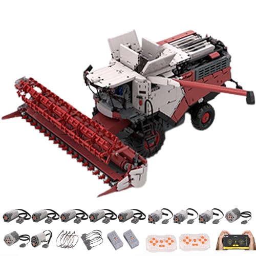 FMBLDM Traktor, 6928 Teile, mit 11 Motor, Gro? Ferngesteuert Landwirtschaftlicher M?hdrescher-Traktor Klemmbausteine Bausatz Kompatibel mit LG