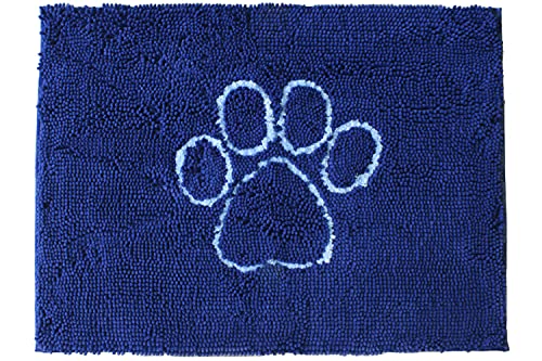 Dog Gone Smart Dirty Dog Fußmatte, Mikrofaser, super saugfähig, maschinenwaschbar mit Rutschfester Unterseite, groß, Bermuda Blue
