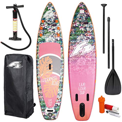 F2 SUP Happiness 10,6" 2019 Stand UP Paddle Board AUFBLASBAR + PADDEL Bag PUMPE