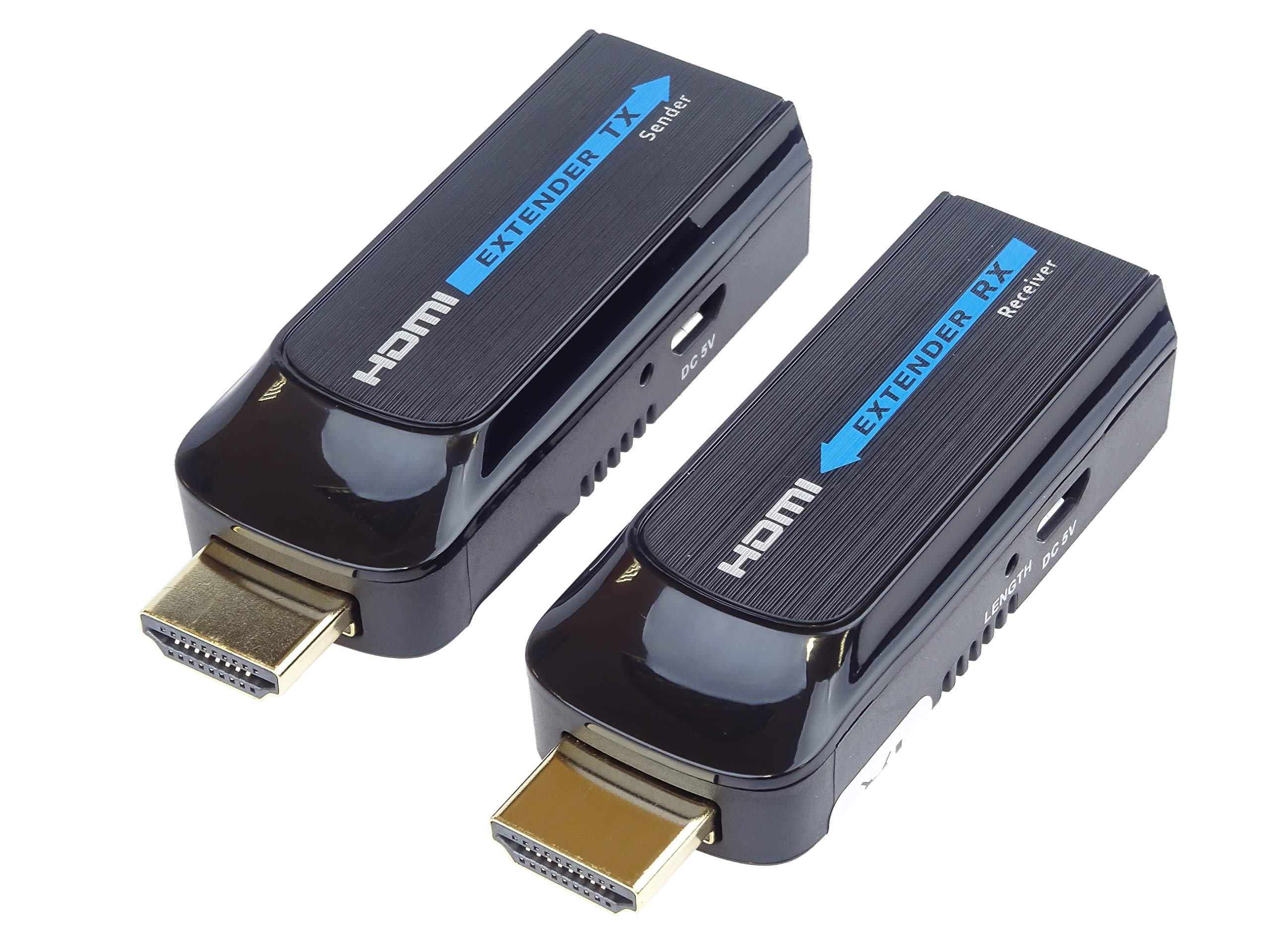 PremiumCord HDMI Extender bis zu 50m über Single Patchkabel Cat6, Kompatibel mit Full HD 1080p 60Hz