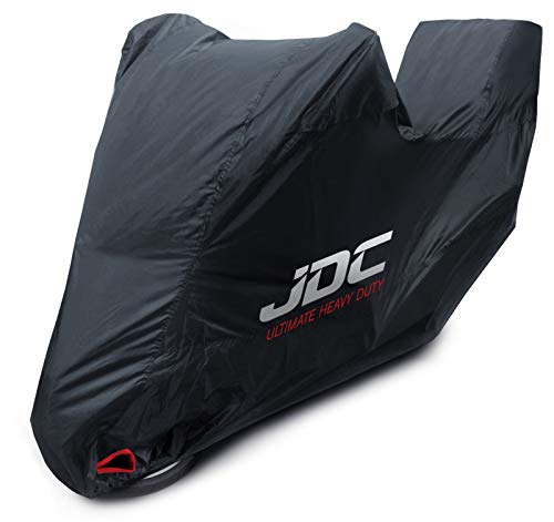 JDC 100% wasserdichte Motorradabdeckung - Ultimate Heavy Duty (Extra strapazierfähig, weiches Futter, hitzebeständig, verschweißte Nähte) - XL Tall Top-Box