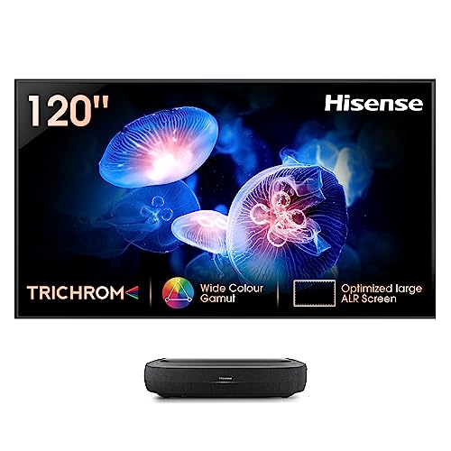 Hisense 120L9G-A12 RGB Trichroma Laser Projector (120 Inch Cinema Screen, 4K Laser TV, UHD, HDR, VIDAA U4 Smart TV, Triple Tuner, Quad Core Processor)