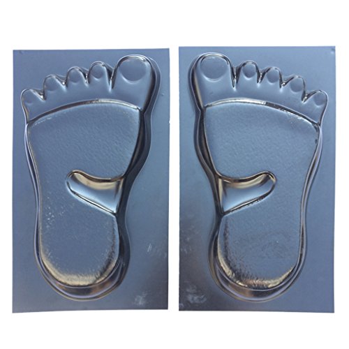 1 Paar Menschliche Füße Betonform Gehwegplatten Beton Gehweg Form, schwarz, aus ABS Kunststoff