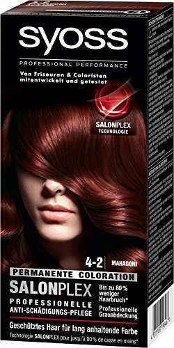 Syoss Haarfarbe, 4-2 Mahagoni, 3er Pack (3 x 115 ml)
