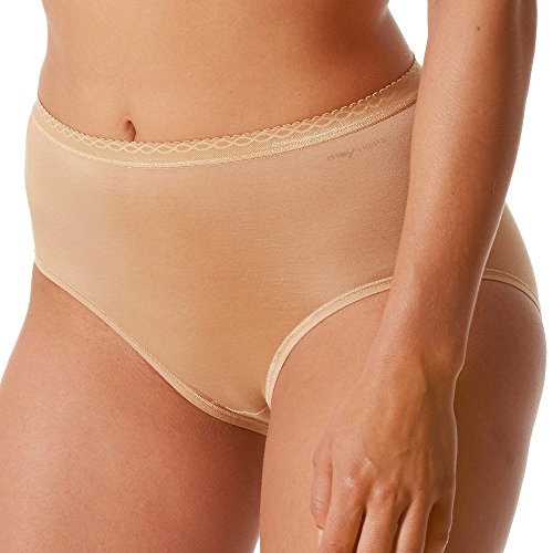 Mey 2er Pack Damen Taillenslip - Größe 40 - Haut - Slip ohne Seitennähte - Pflegeleichte Damen-Pants - Damen Unterhose - 89201 Lights