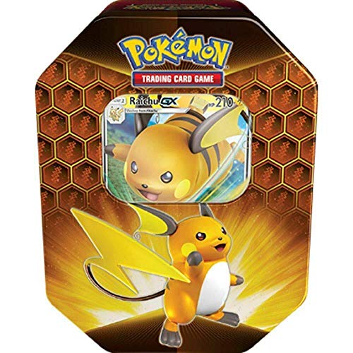 Lively Moments Pokemon Karten Tin Box Sun&Moon Hidden Fates Raichu-GX EN Englisch Trading Card Game / Metallbox