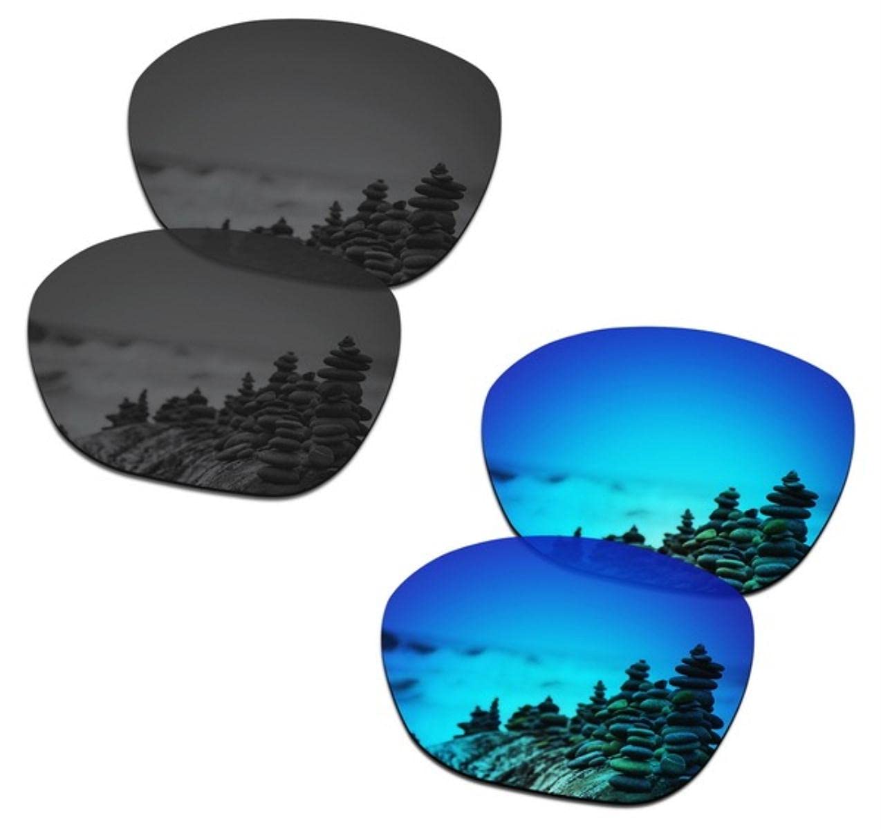 2 Paar polarisierte Sonnenbrillen Ersatzgläser für Stealth Black und Ice Blue-2 Paar