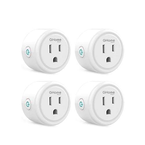 Mini Smart Plug, WiFi Outlet Socket Works with Alexa and Google Home, Remote Control with Timer Function, Only Supports 2.4GHz Network, No Hub Required, ETL FCC Listed (4 Pack)