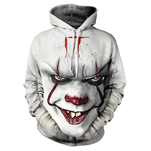 Amerian It Horror Movie Hoodie Kapitel 2 3D Druck Sweatshirt Herren S Casual Sweatshirt It Chucky Pennywise Cosplay Sweatshirt, A23, XXXXXX-Large