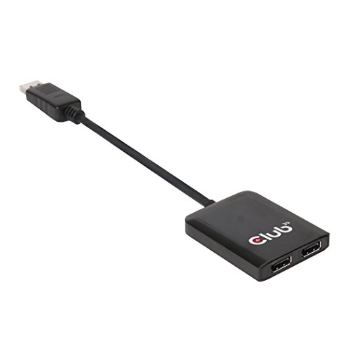 club3D DisplayPort Adapter [1x DisplayPort Stecker, USB 3.0 Buchse Micro B - 2x HDMI-Buchse] Schwarz