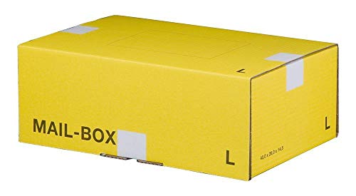 Ropipack Mailbox Versandkarton Versandbox wiederverschließbar 395 x 248 x 141 mm Gelb L - 20 Stück