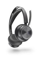 Poly - Voyager Focus 2 UC USB-A Headset (Plantronics) - Bluetooth Dual-Ear (Stereo) Headset with Boom Mic - USB-A PC/Mac Compatible - Active Noise Canceling - Works with Teams (Certified), Zoom & more