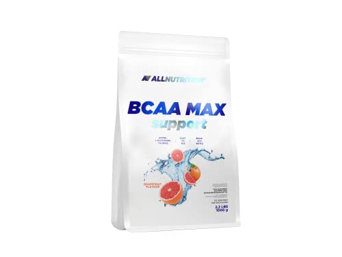 ALLNUTRITION BCAA Max Support - Verzweigte Aminosäuren Instantpulver - BCAA Nahrungsergänzungsmittel mit L-Glutamin & Taurin - Unterstützt die Erholung nach dem Training - 1000g Grapefruit