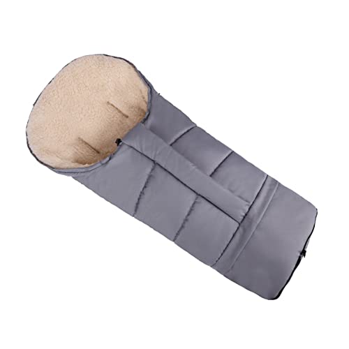Schlafsack für Kinderwagen Autositz oder Schlitten Babyschlafsack GRAU Wasserdicht & Winddicht Warmer & Bequemer Fußsack Babyfußsack mit Reißverschluss