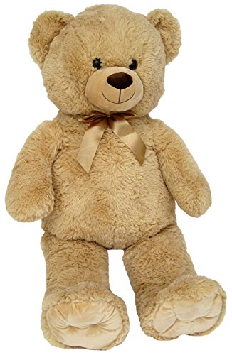 Wagner 9048 - Riesen XXL Teddybär 100 cm groß in hell-braun - Plüschbär Kuschelbär Teddy Bär in beige