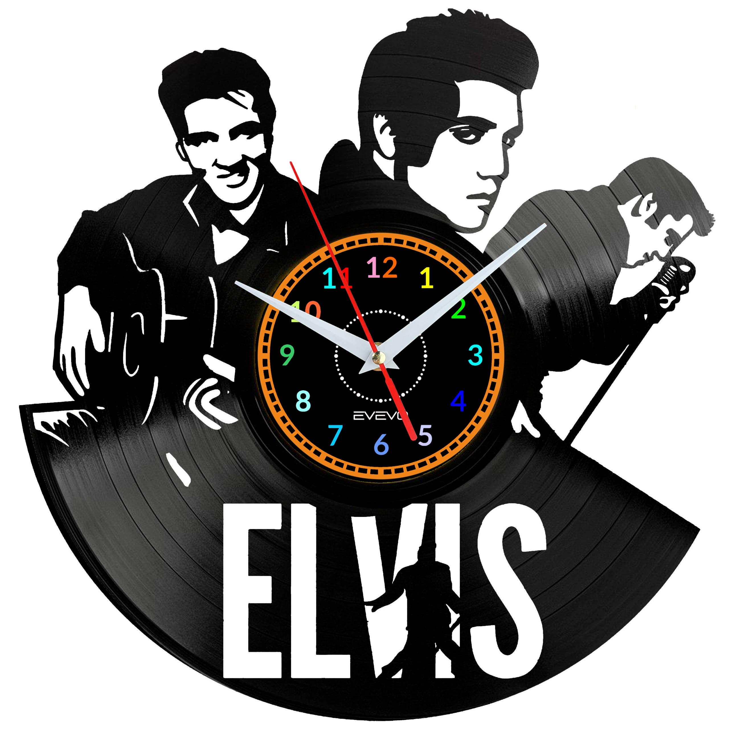 Elvis Presley Wanduhr Vinyl Schallplatte Retro-Uhr Handgefertigt Vintage-Geschenk Style Raum Home Dekorationen Tolles Geschenk Wanduhr Elvis Presley