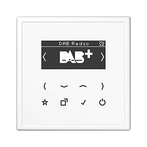 Jung Smart Radio DAB Komplett-Set Weiß Serie LS DABLSWW mit 1-Fach Rahmen LS981WW