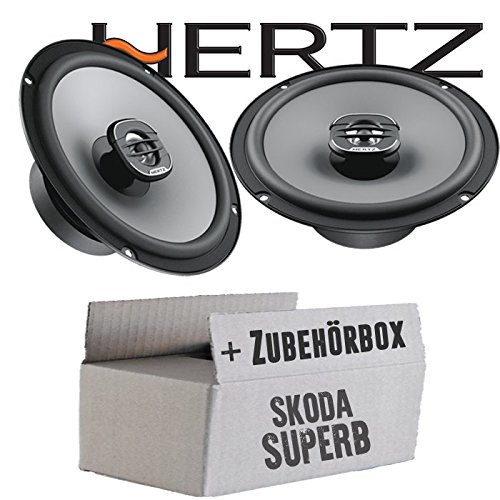 Lautsprecher Boxen Hertz X 165-16,5cm Koax Auto Einbauzubehör - Einbauset passend für Skoda Superb Front Heck - justSOUND