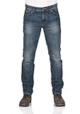 TOM TAILOR Herren Jeans Marvin - Straight Fit - Blau - Mid Stone Wash Denim, Größe:W 34 L 36, Farbe:Mid Stone Wash (10281)