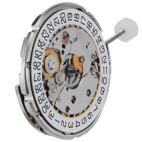 Qwertfeet Uhrwerk für Seagull ST2130 Automatikwerk Ersatzzubehör für ETA 2824 Classic Silver