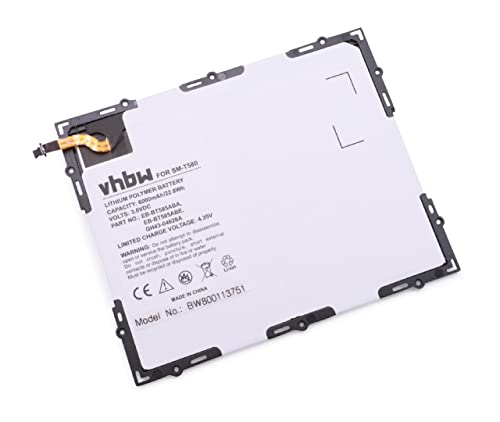 vhbw Li-Polymer Akku 6000mAh (3.8V) kompatibel mit Tablet Netbook Pad Samsung Galaxy Tab A 10.1 2016 TD-LTE, A 10.1 2016 WiFi Ersatz für EB-BT585ABA, EB-BT585ABE.