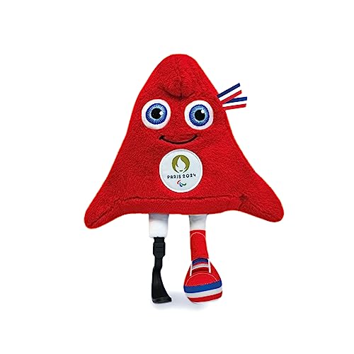 Doudou et Compagnie JO2411 Olympische und Paralympic – Maskottchen 25 cm – para – Beutel, rot