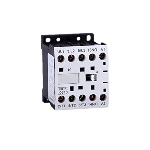 Elektronische Komponenten Schütz AC-Schütze NC6-0610 6A 1NO AC220V 24V 380V Schließer Industrieelektrik Teile und Ersatzteile (Color : Nc6-0610 Ac 24v)