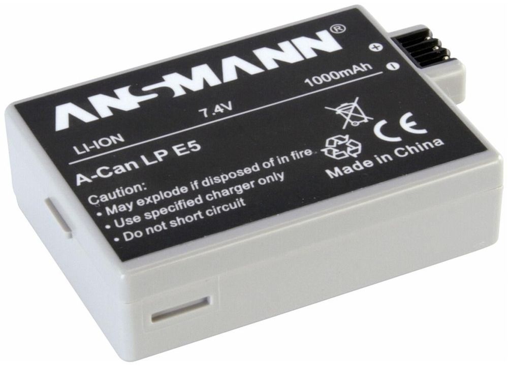 Ansmann A-Can LP-E5 Kamera-Akku ersetzt Original-Akku LP-E5 7.4 V 1000 mAh