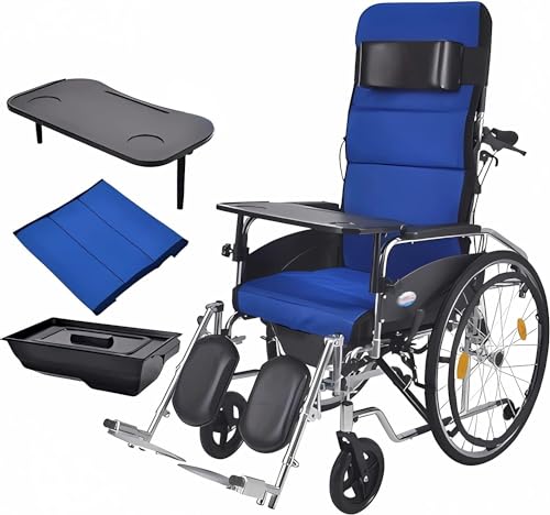 Faltbar Leicht Aktivrollstuhl Multifunktions Rollstuhl Mit Esstisch Und Bettpfanne, Pflege Rollstuhl Für Die Wohnung, Rollstühle Für Erwachsene