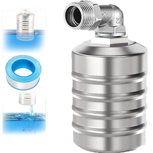 Scomeri Water Valve, Automatic Water Level Control Valve, 304 Stainless Steel Completely Automatic Water Level Control Floating Valve,1/2" 3/4" Water Float Valve,Float Valve for Water Tank (1/C)