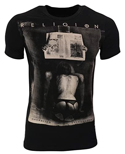 Religion Clothing T-Shirt REL Paper (XXL, Jet Black)