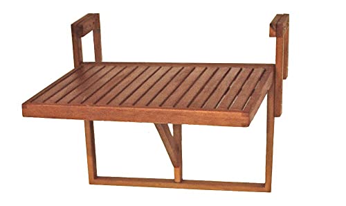 Unbekannt Balkon Hänge Tisch 100% FSC Eukalyptus geölt Außen Möbel höhen tiefen verstellbar Harms 985089