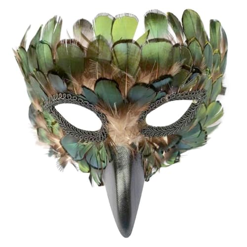 WuLi77 Maskerade Party Tanz Kostüm Maske Halloween Halbgesichtsmaske Dekorationen Halloween Maske Festival Karnevalsmaske Halbes Gesicht Federn Maske Cosplays Federn Maske Maskenball Maske